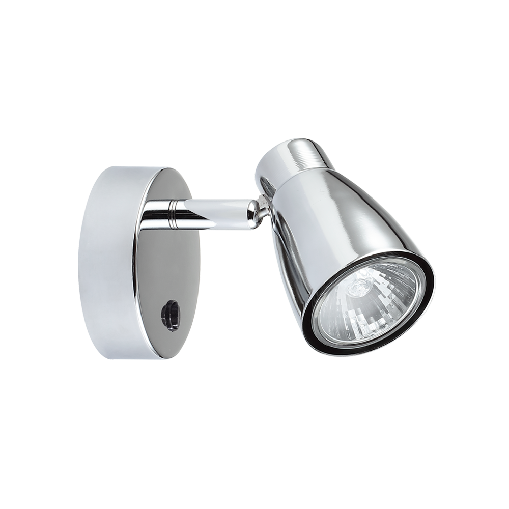 APLIQUE 1 LUZ CROMO GU10 C/INTERRUPTOR